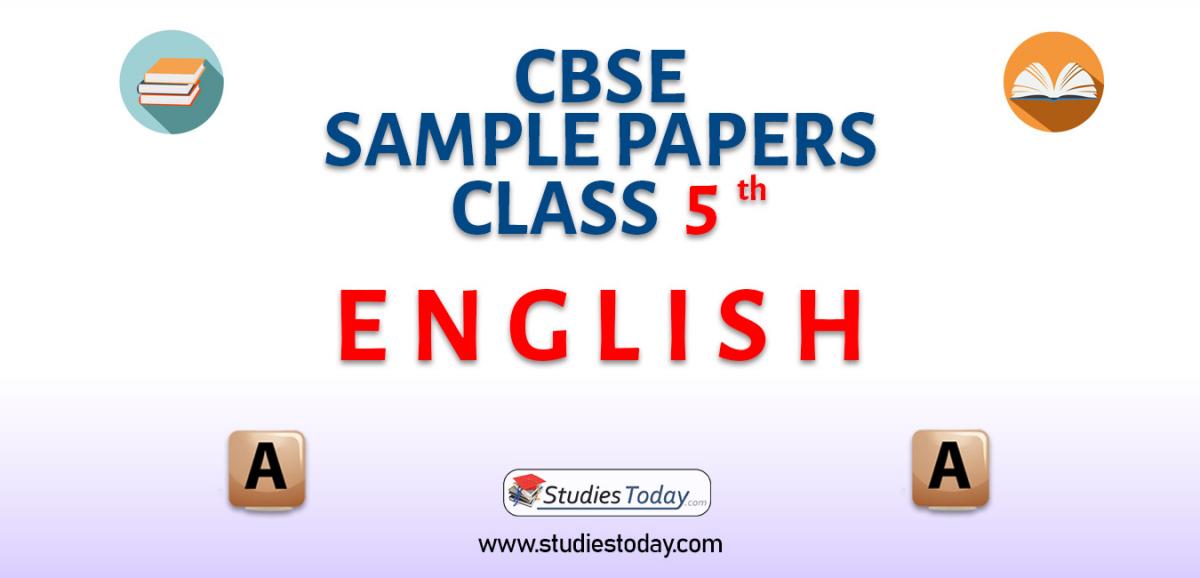 CBSE Sample Paper Class 5 English Solved Pdf Download
